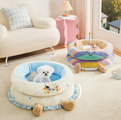 Double-Layer Cake Pet Bed – Deep-Sleep