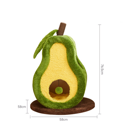 Cmisstree Avocado Multifunctional Cat Scratching Post and Bed