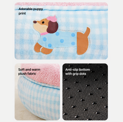 Donut Deep Sleep Pet Bed with Raised Bolster