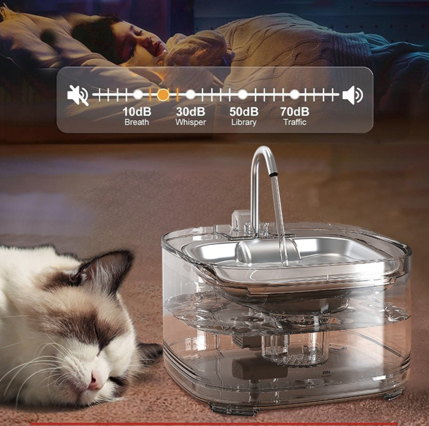 3.2L Automatic Pet Water Fountain – Stainless Steel Top