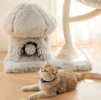 Purrista Mushroom Ice Cream 120cm Cat Tree (Three-Layer) - Grey