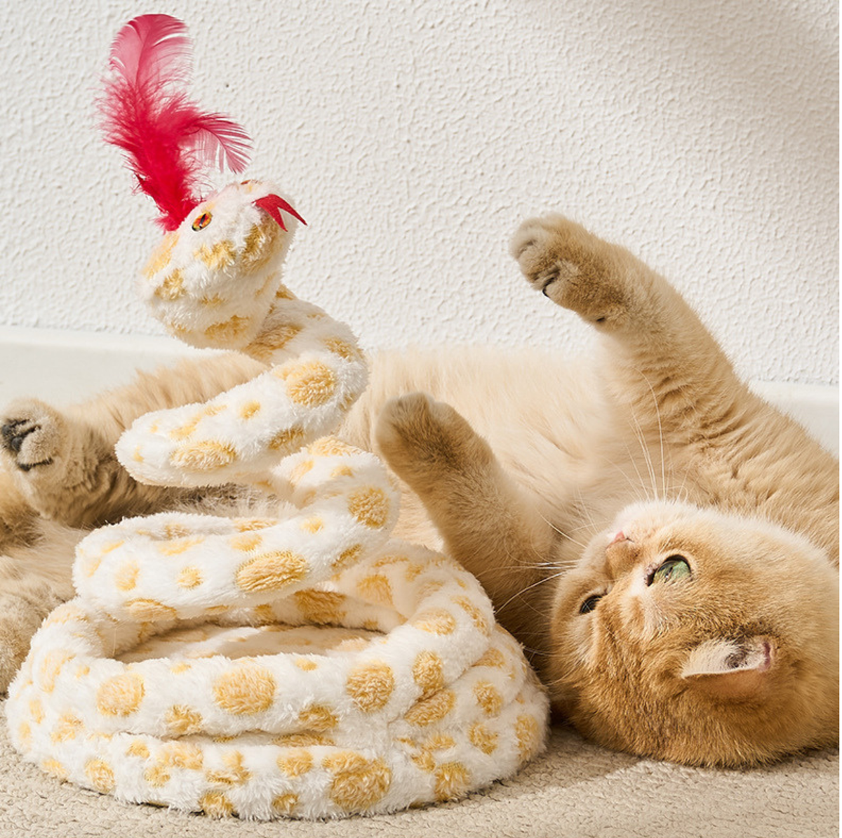 Wiggle Snake Interactive Spring Cat Toy with Chirping Sound
