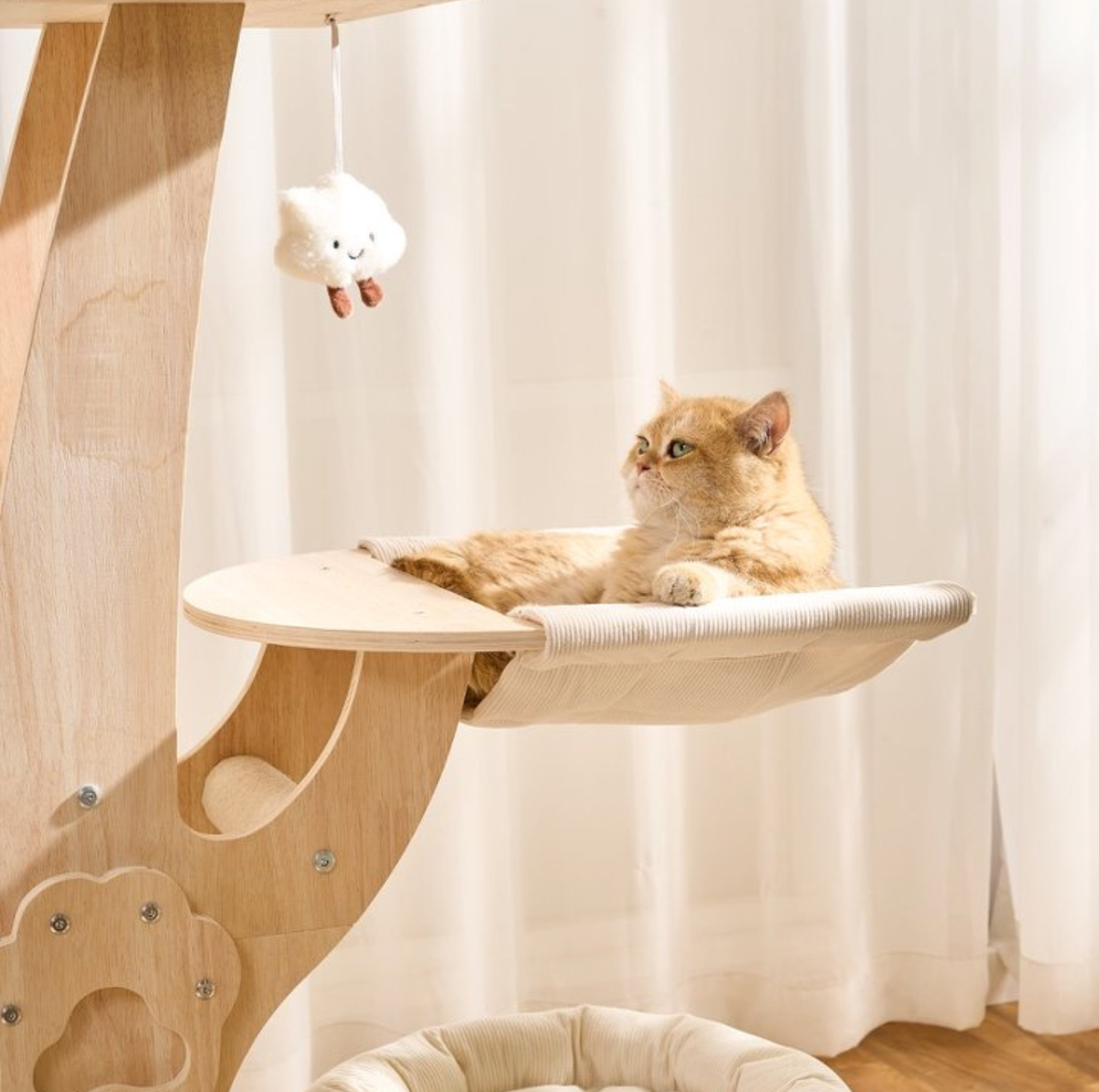 Treehouse Solid Wood Cat Villa Tower – 165 cm