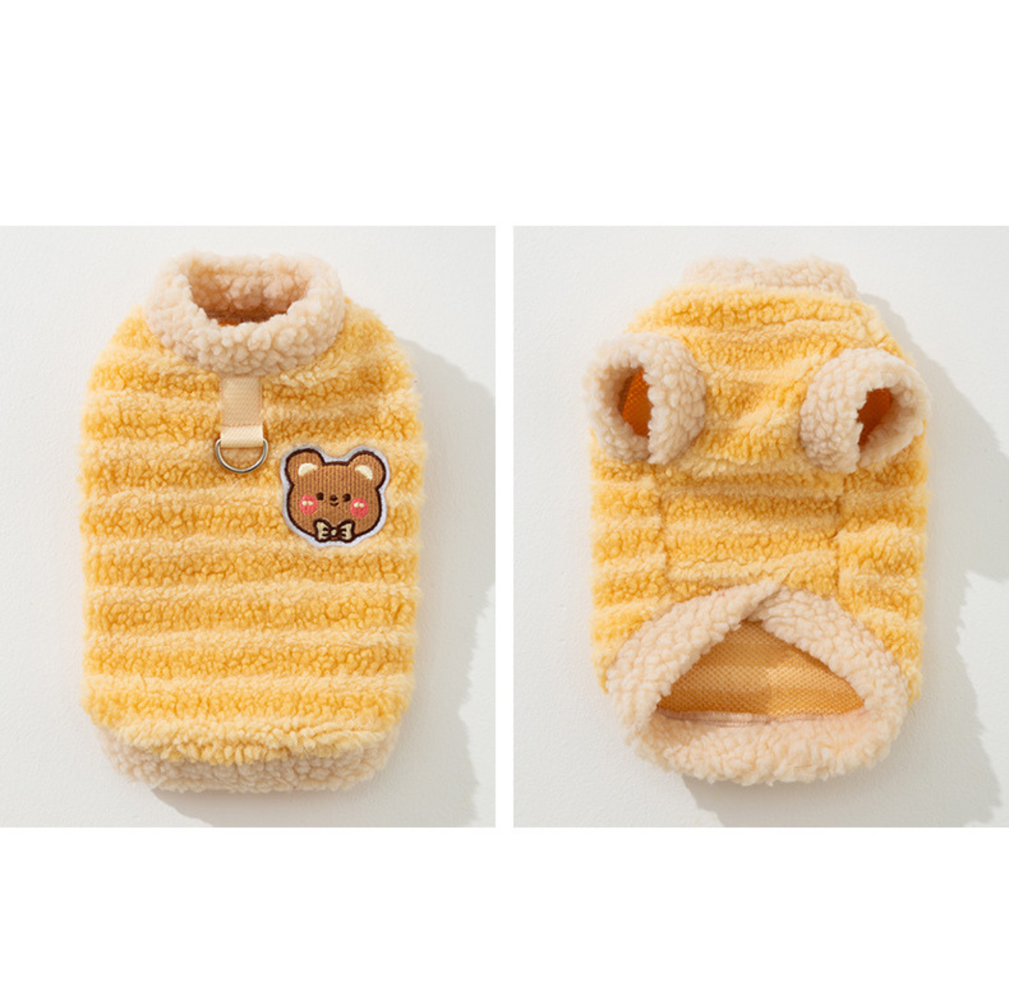 Teddy Fleece Pet Vest with D-Ring