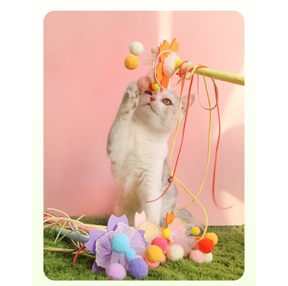 Rainbow Magic Flower Bouquet Cat Teaser Wand