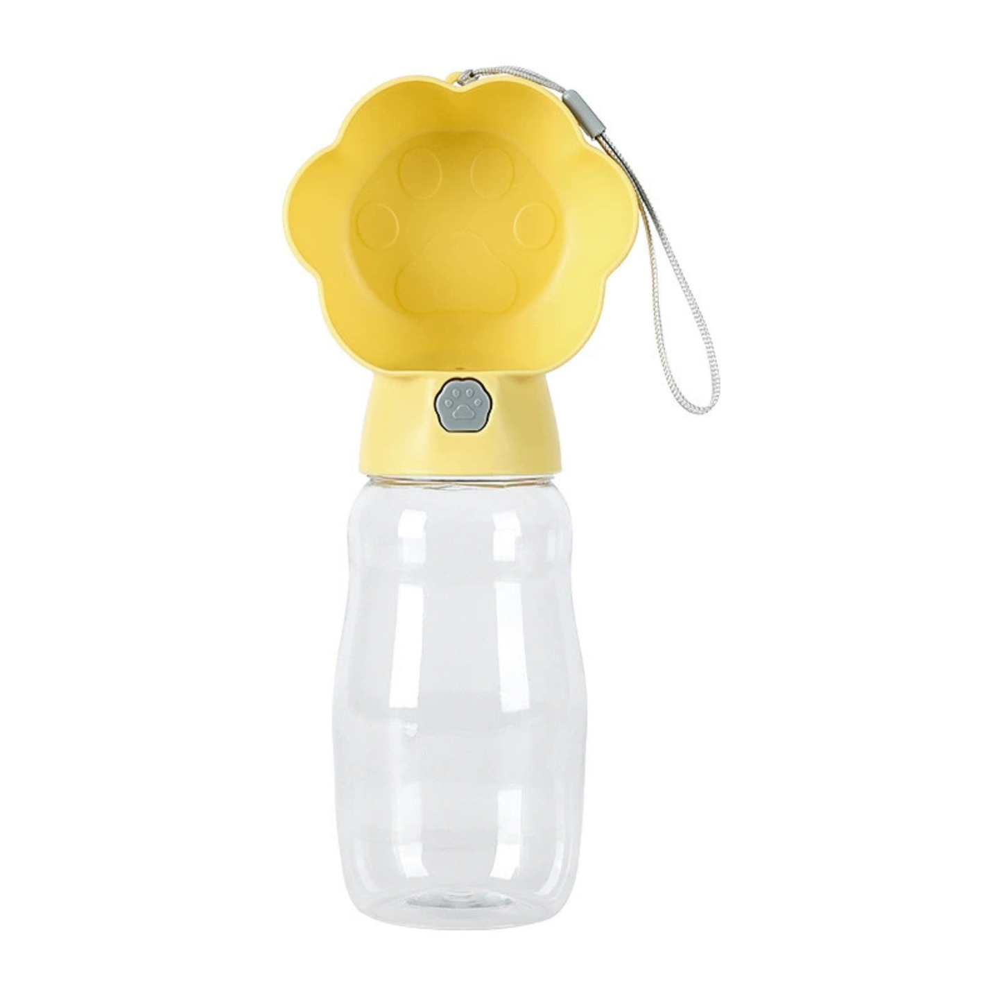 Paw-Shaped Portable Pet Water & Food Bottle – 2-in-1 Travel Dispenser