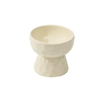 Ceramic Raised Pet Bowl for Cats and Dogs