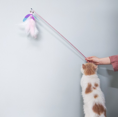 Magic Feather Telescopic Cat Stick– Extendable Interactive Teaser