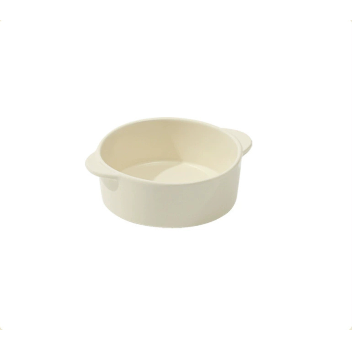 Dual-Handle Ceramic Pet Feeding Bowl