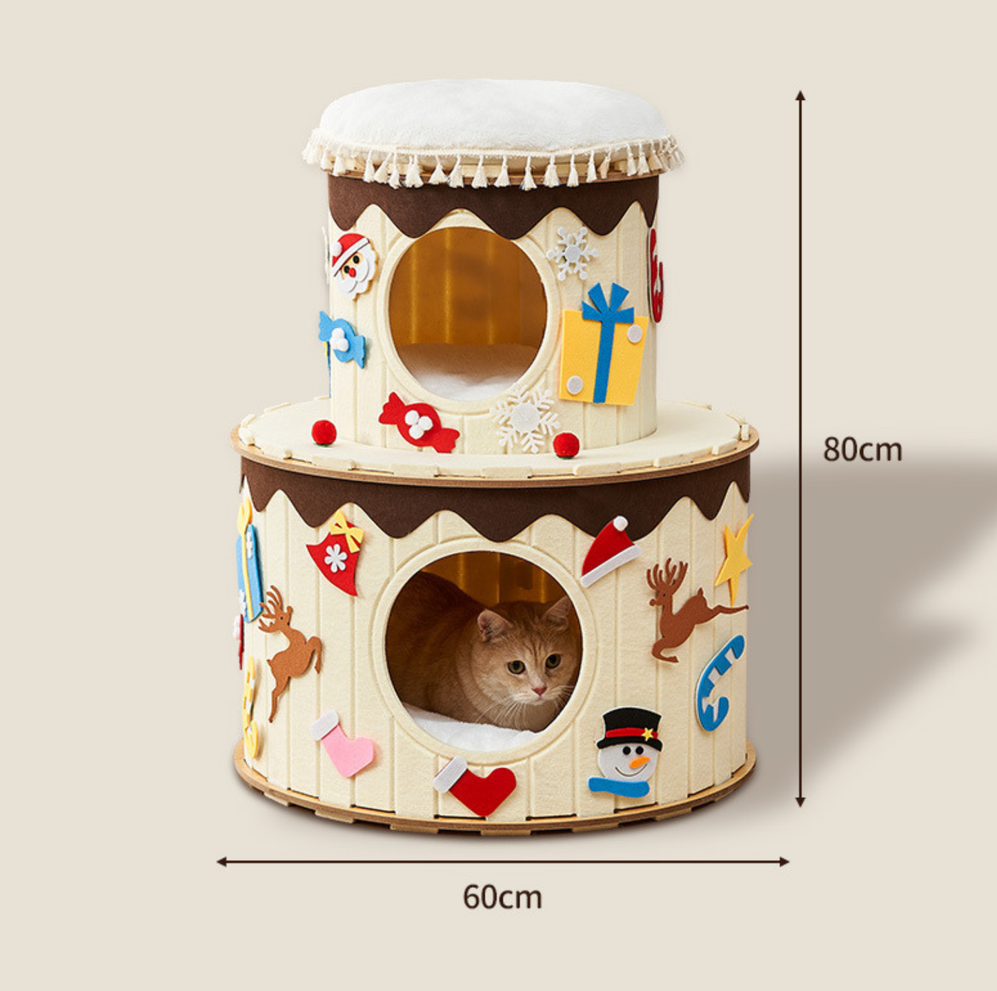 Double-Layer Cake Felt Cat House