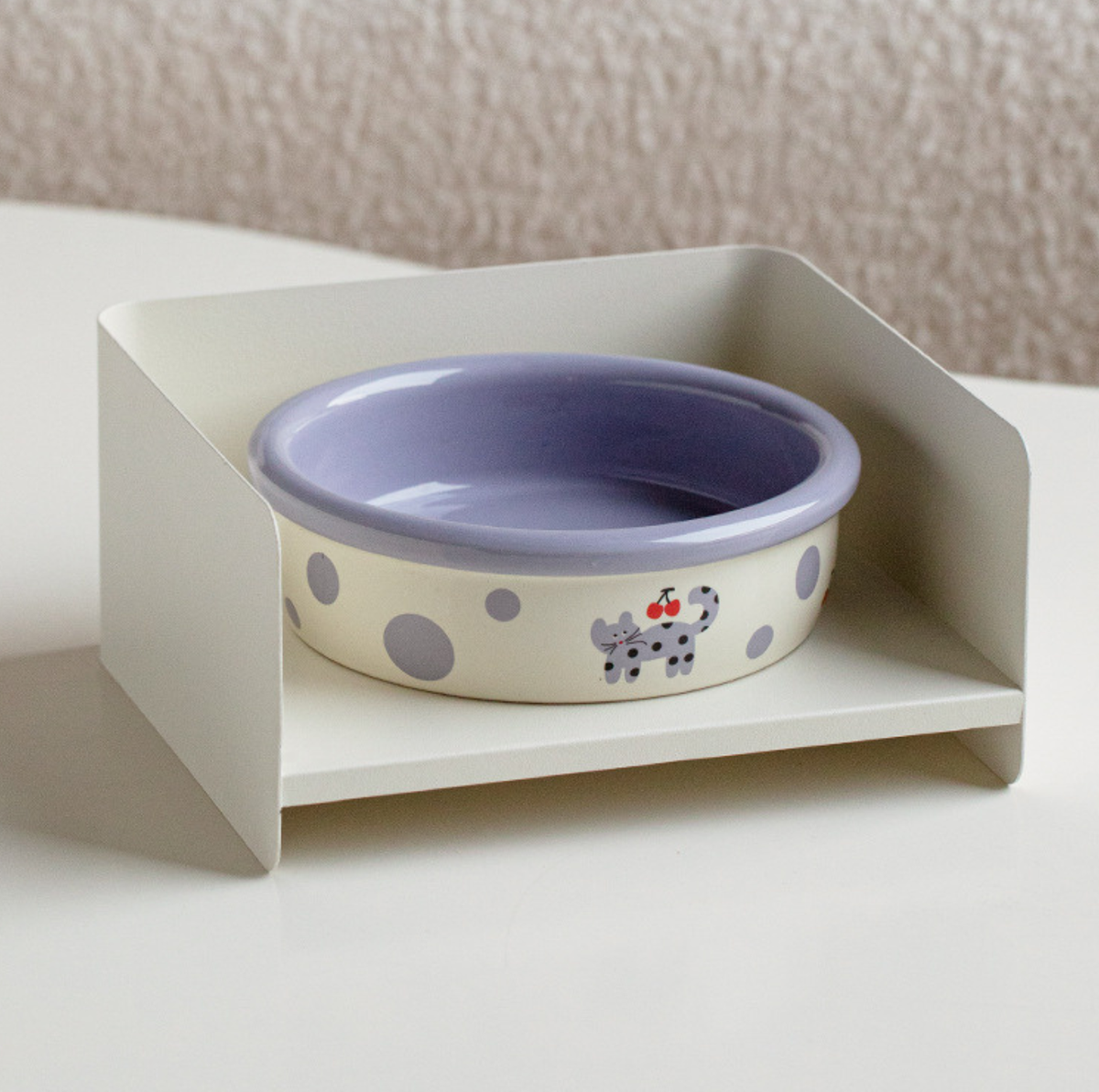 Patterned Ceramic Pet Feeding Bowl