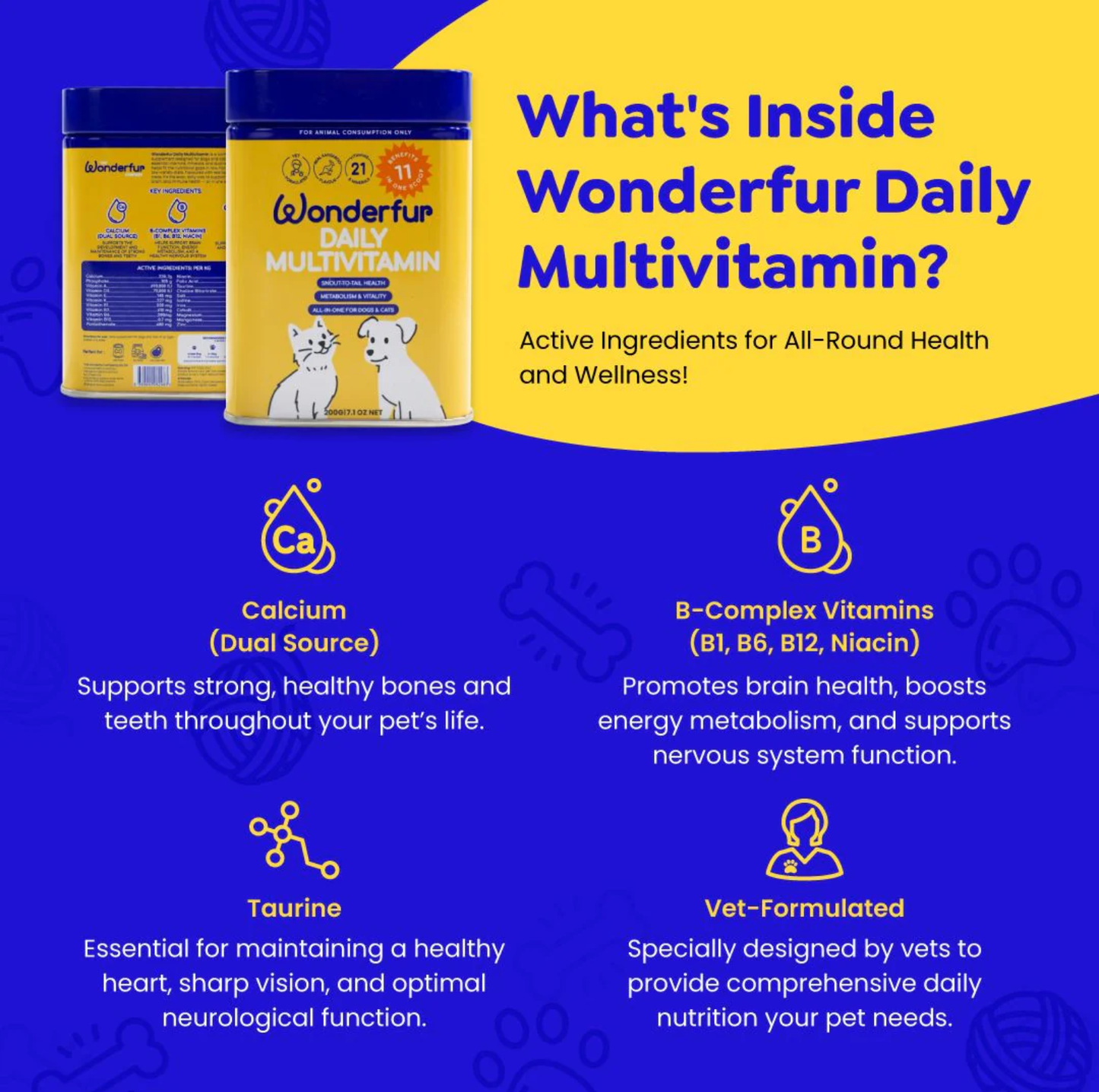 Wonderfur Daily Multivitamin for dogs and cats 200g