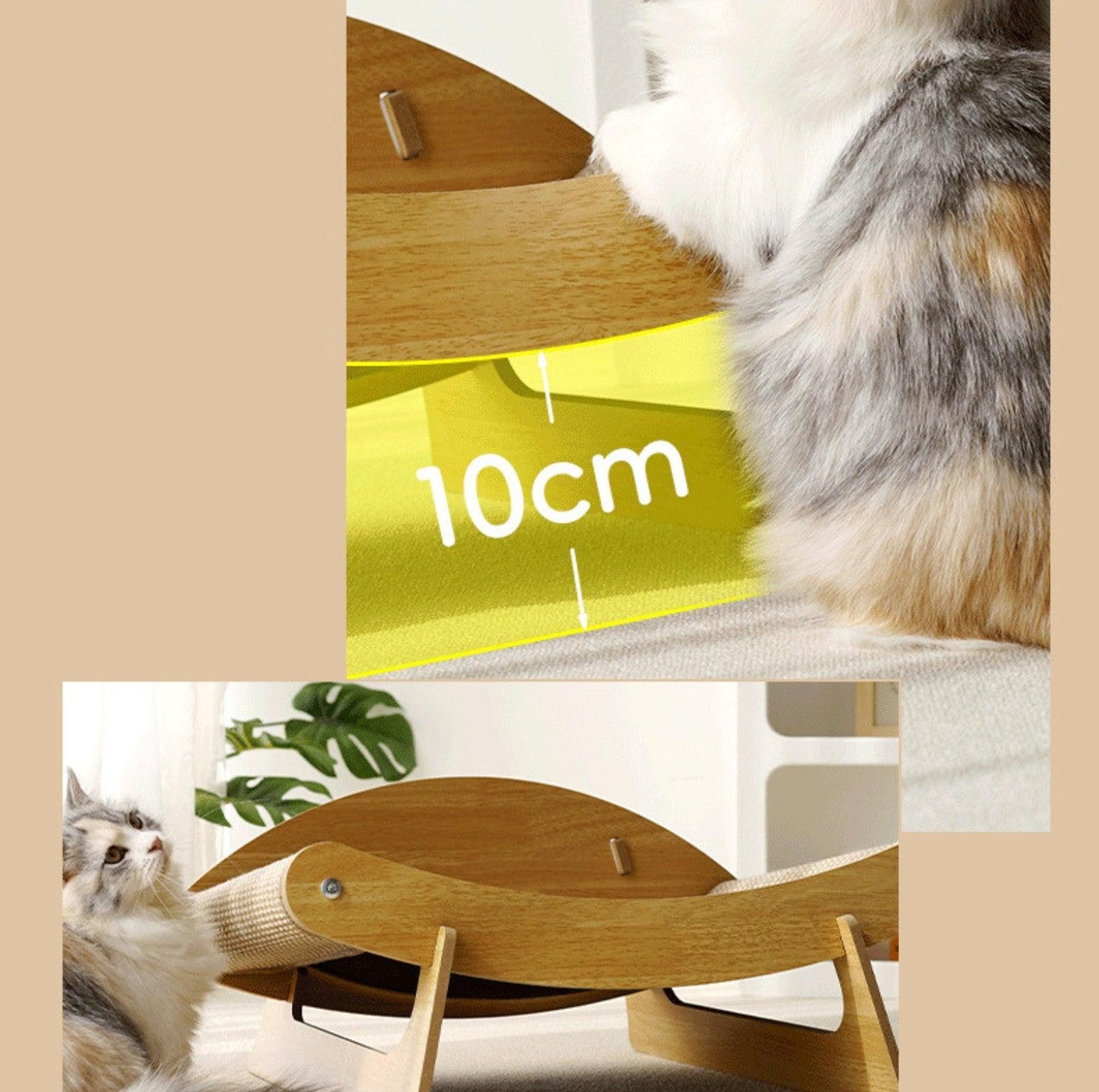 Multifunctional Crab Shaped Sisal Cat Scratcher Lounge