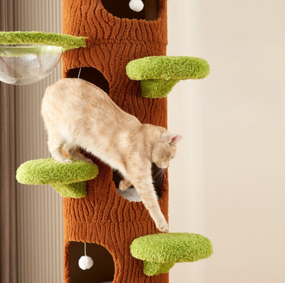 9-Level Floor-to-Ceiling Cat Tower with 7 Hideouts - {{product.type}} - PawPawUp
