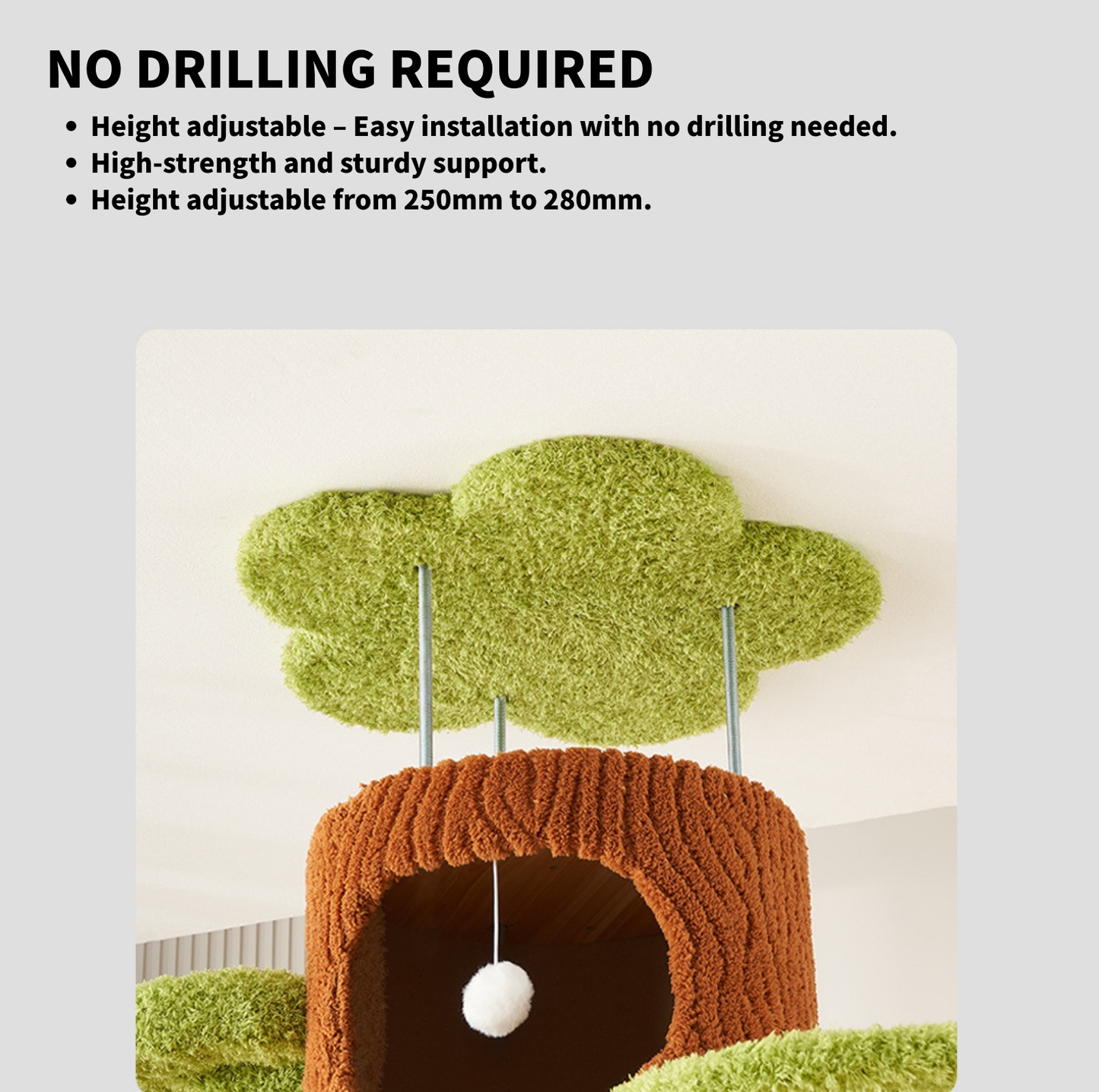 9-Level Floor-to-Ceiling Cat Tower with 7 Hideouts - {{product.type}} - PawPawUp
