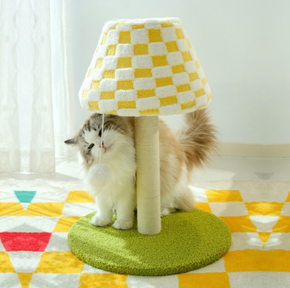Table Lamp Style Cat Scratching Post with Hanging Toy