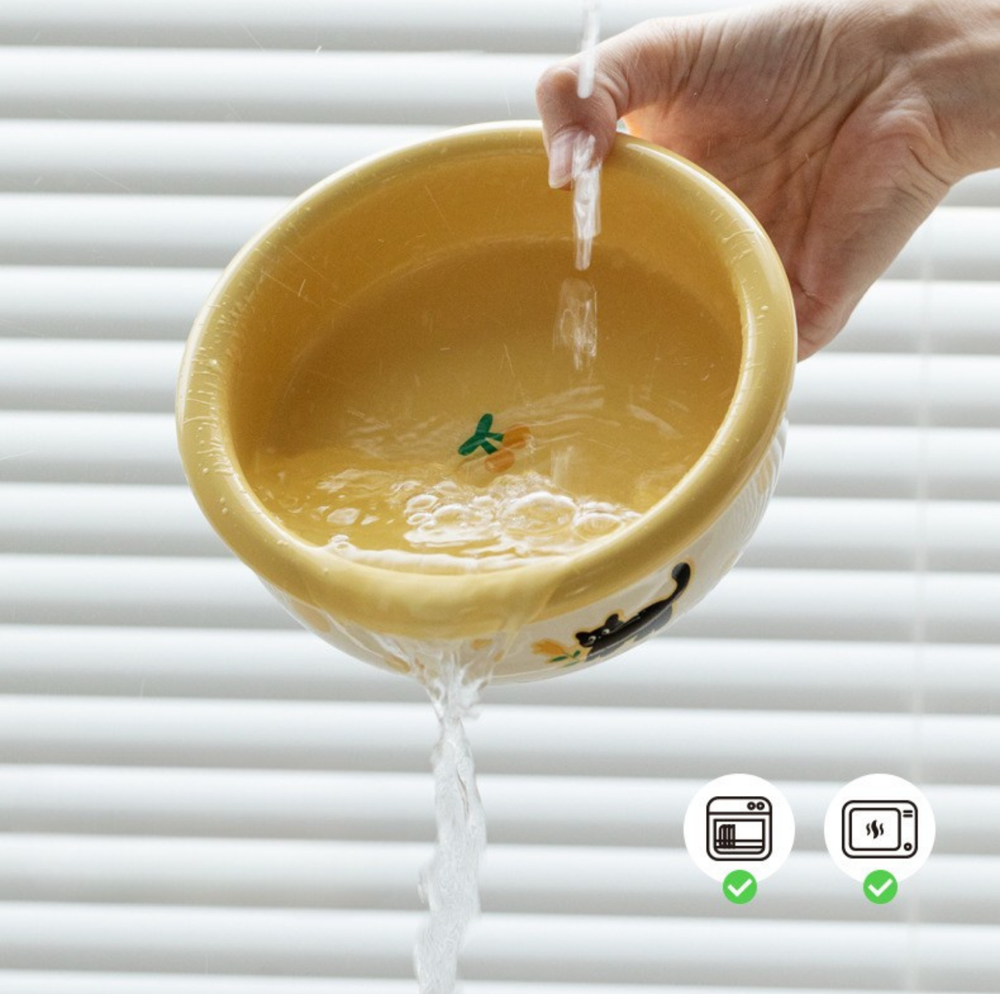 Patterned Ceramic Pet Feeding Bowl