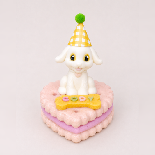 Le Petit Paws: Happy Barkday. Dog Birthday Cake - White