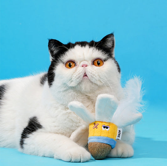 ZeZe Feather Shuttlecock Cat Toy – Plush Catnip Crinkle Toy