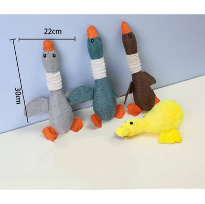 Squeaky Goose Plush Dog Toy for Small & Medium Dogs