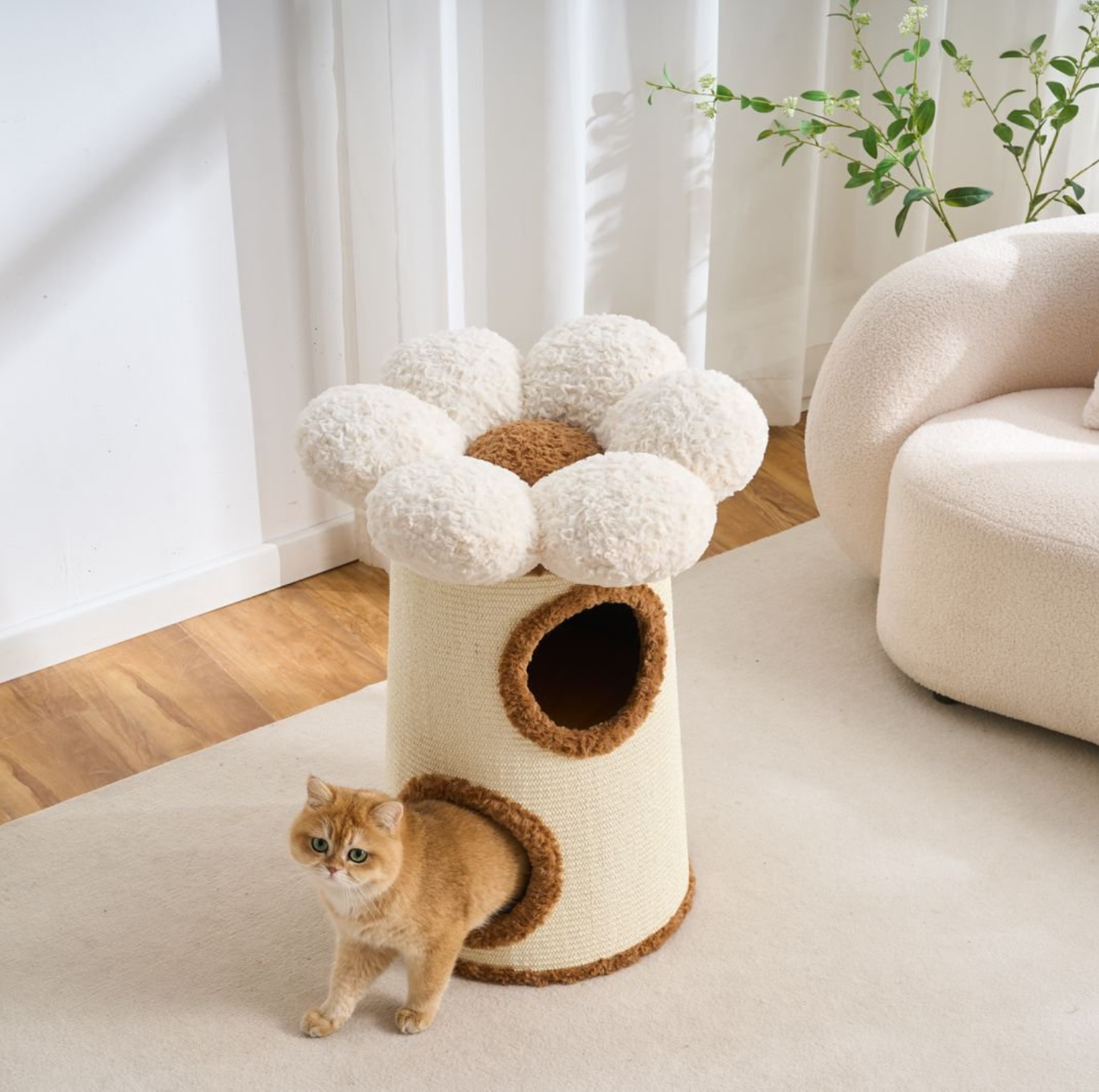 Bloom Nest 3-Tier Sisal Cat Barrel Condo