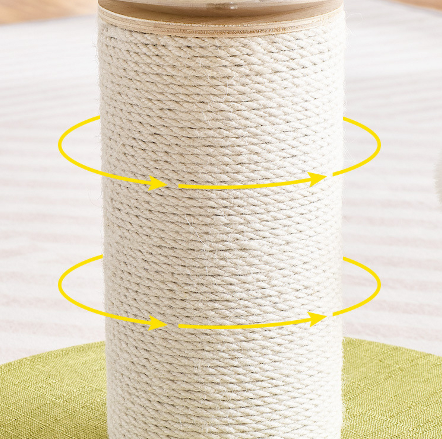 Sunflower Cat Scratching Tree with Cozy Hand-Woven Bed & Sisal Post