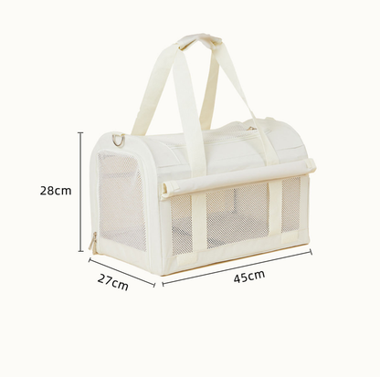 Oxford Dome Pet Travel Carrier with Side Opening for Cats & Small Dogs
