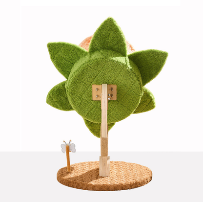 Chomper Bloom Cat Tree with Sisal Scratcher & Spring Toy – Orange