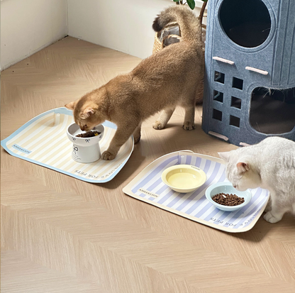 Strip Pattern Foldable PU Pet Feeding Mat