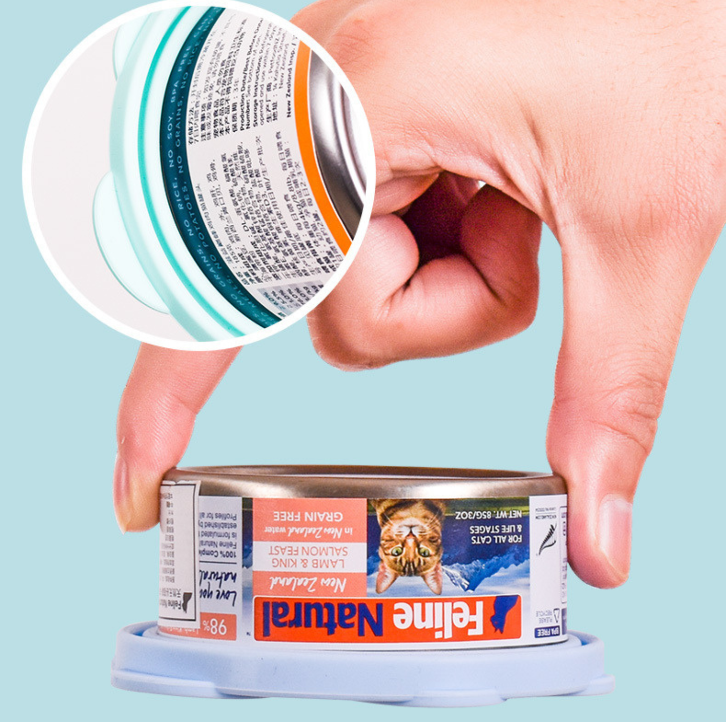 Paw-Shaped Silicone Can Lid & Feeding Spoon (Available Saperately)