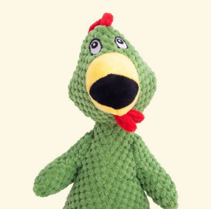 Squeaky Chicken Plush Dog Toy with Built-in Squeaker