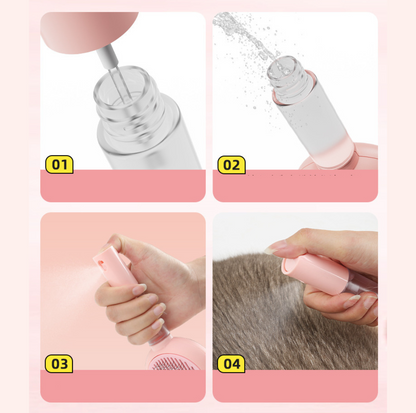 Sunflower Pet Brush – Grooming & Massage Tool with One-Click Fur Release