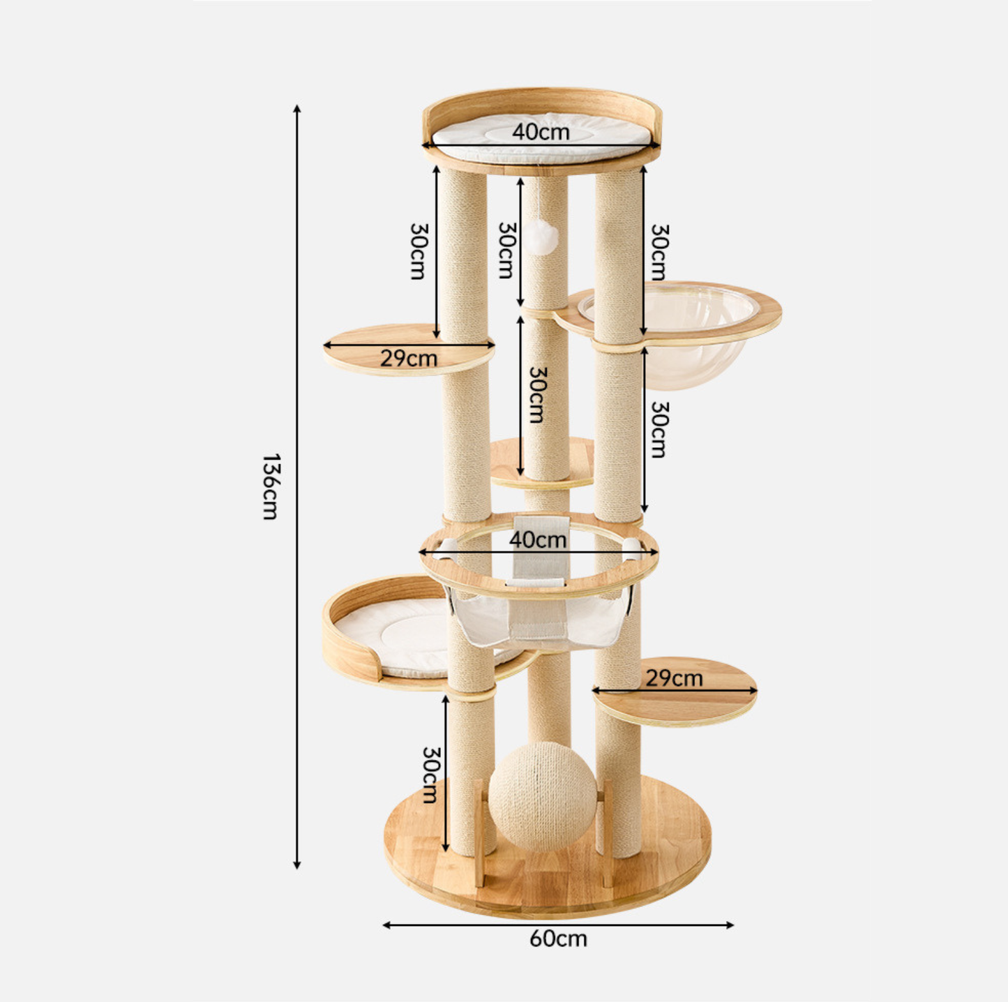 Loft Wooden Multi-Level Cat Tree