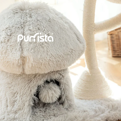 Purrista Mushroom Ice Cream 120cm Cat Tree (Three-Layer) - Grey