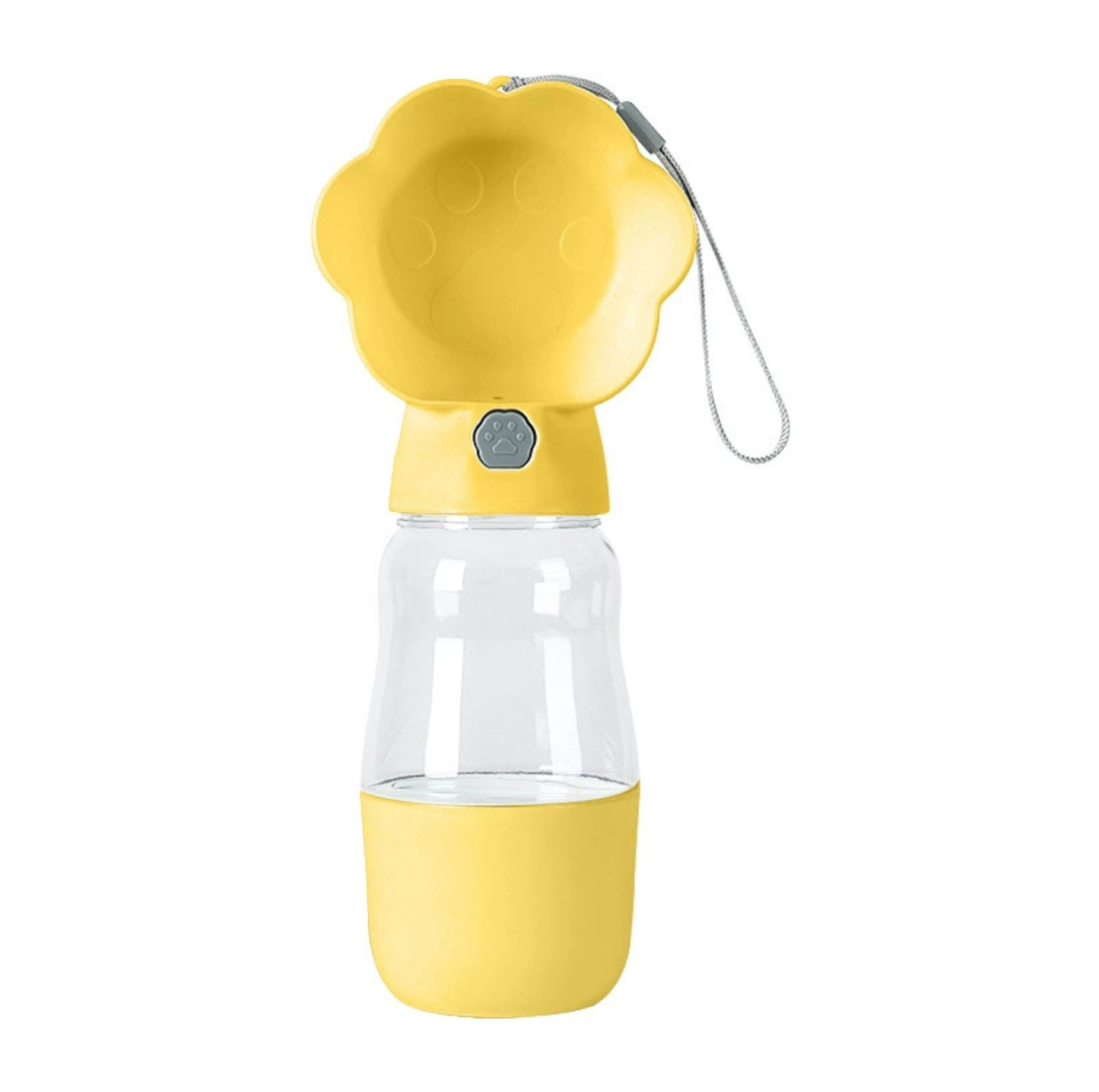Paw-Shaped Portable Pet Water & Food Bottle – 2-in-1 Travel Dispenser