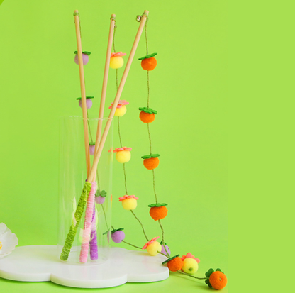 Fruit Garland Interactive Cat Teaser Wand
