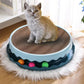 Double-Layer Rotating Cat Scratcher with Trackballs & Detachable Core