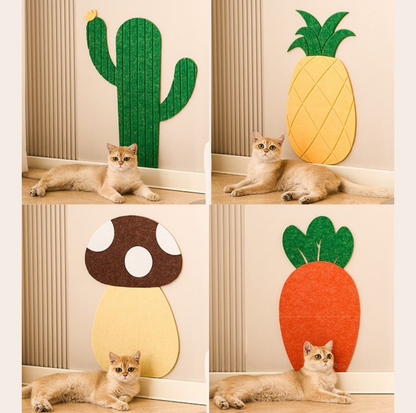 Cartoon Felt Wall Cat Scratching Mat