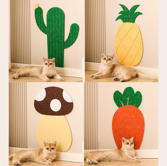 Cartoon Felt Wall Cat Scratching Mat