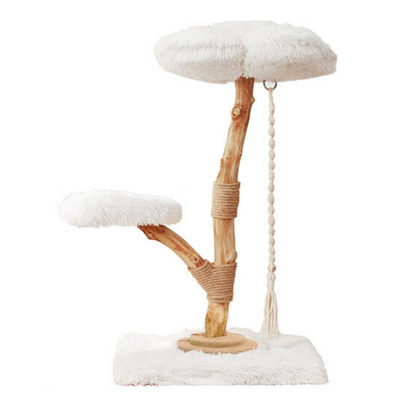 Cmisstree Cloud Series Cat Climbing Tree - Natural Fruitwood with Plush Comfort