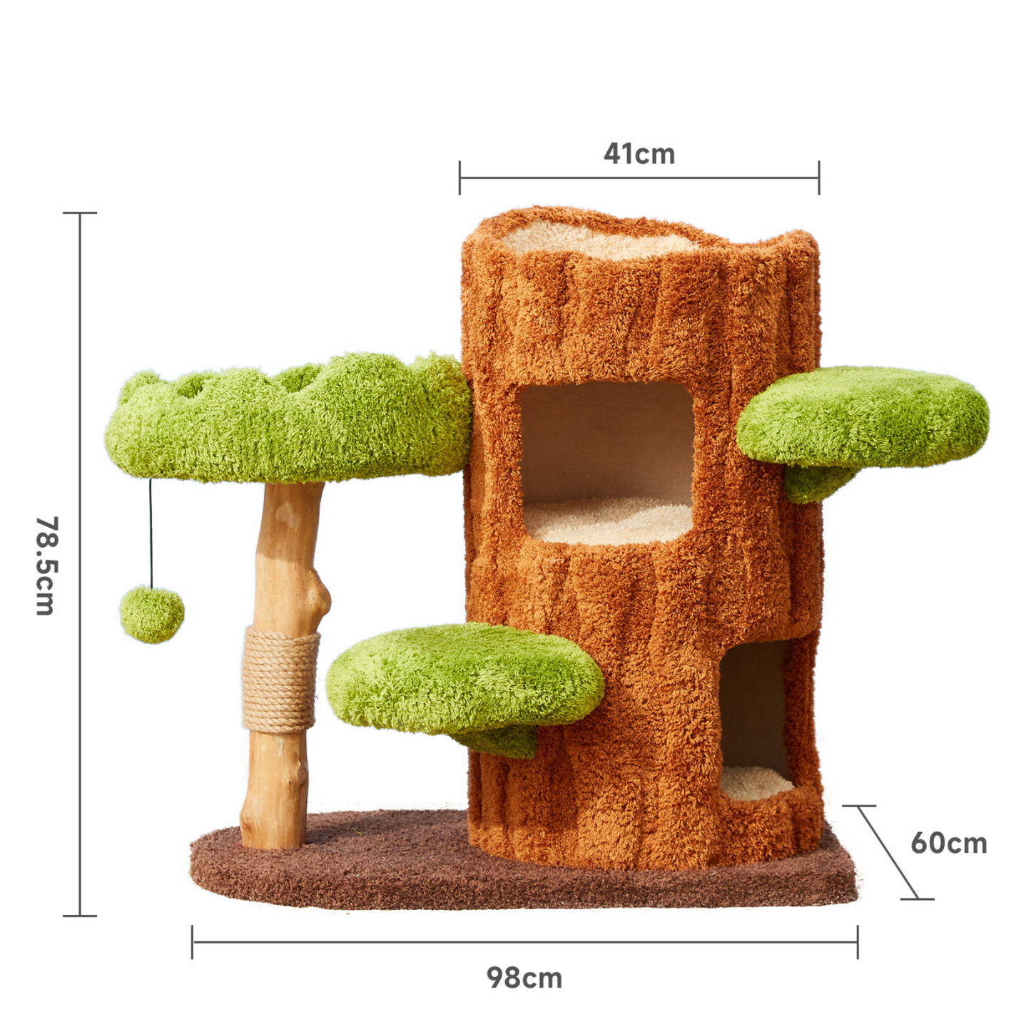 Cmisstree Tree Hollow Solid Wood Cat Tree