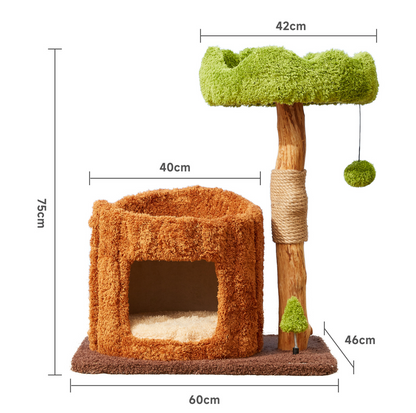 Cmisstree Tree Hollow Solid Wood Cat Tree