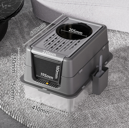 Enclosed Stainless Steel Cat Litter Box