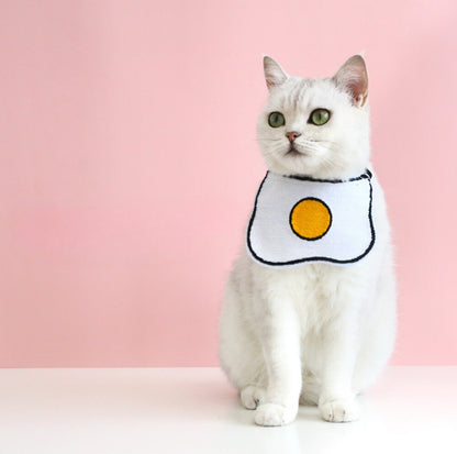 Plush Cartoon Design Pet Bib for Cats & Small Dogs