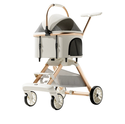Detachable Pet Stroller – 2-in-1 Pet Carrier & Travel Trolley