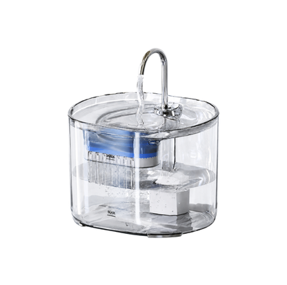 2.2L Transparent Pet Water Fountain with Dual Flow Mode