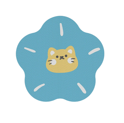 Flower-Shaped Self-Adhesive Corrugated Cat Scratcher