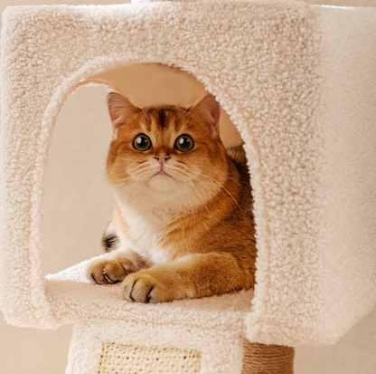 Ona's Cottage Multi-Tier Cat Tree with Cat Scratching Posts