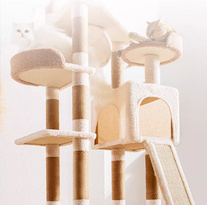Ona's Cottage Multi-Tier Cat Tree with Cat Scratching Posts