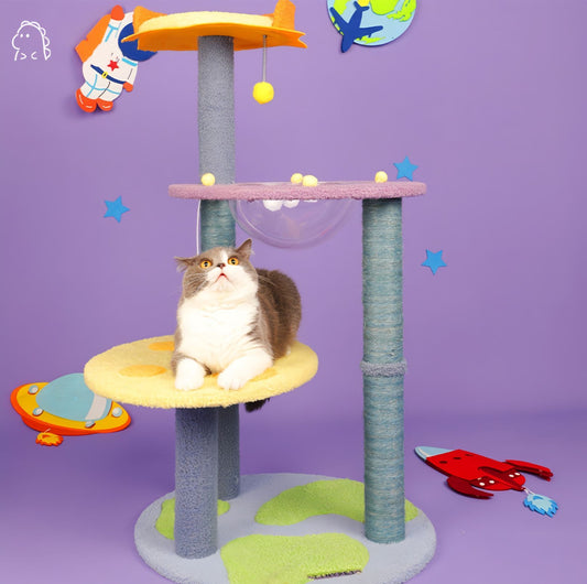 Tinypet Galaxy Meow Team Cat Tree With Scratching Posts